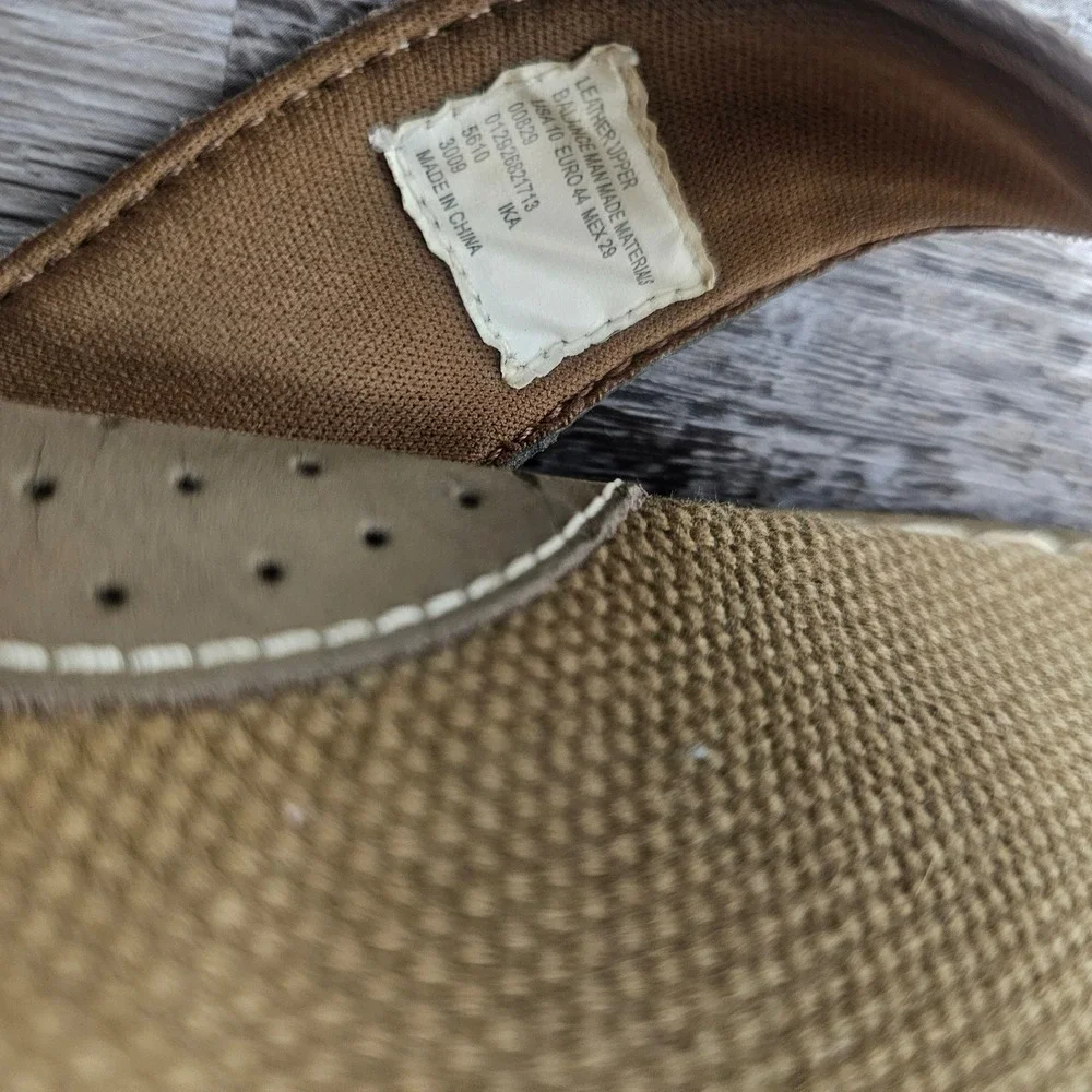 Thom McAn Poron 4000 Sandals Men 10 Brown Leather Upper Comfort Thong Flip Flops